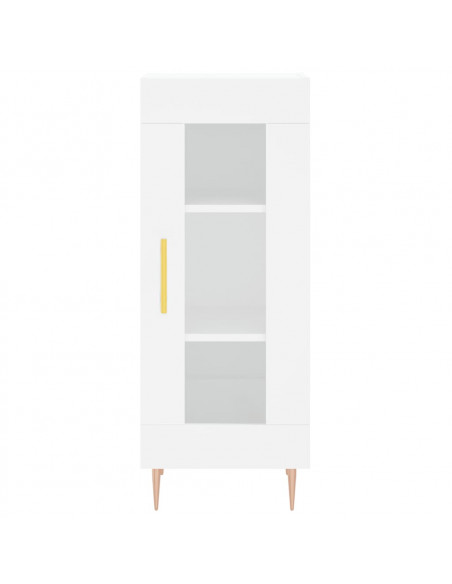 Credenza Bianca 34,5x34x180 cm in Legno Multistrato
