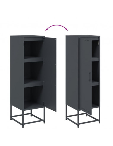 Credenza Antracite 36x39x123 cm in Acciaio