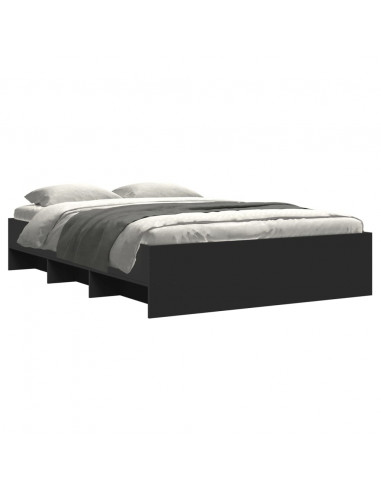 Giroletto Nero 135x190 cm in Legno Multistrato