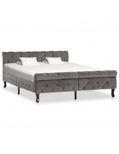 Giroletto Grigio in Velluto 140x200 cm 2