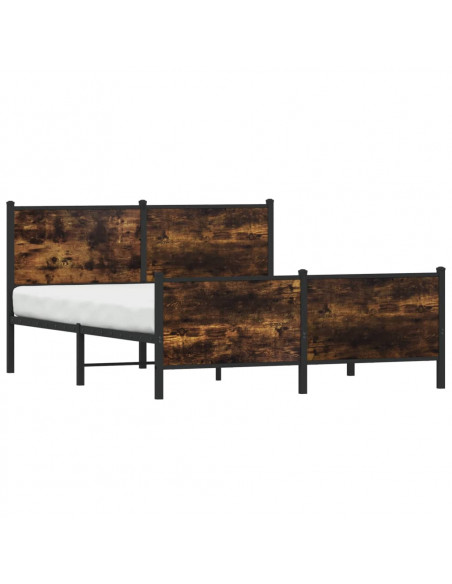 Giroletto senza Materaso in Metallo Rovere Fumo 140x200 cm