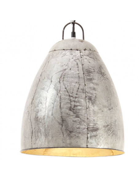 Lampada a Sospensione Industriale 25 W Argento Rotonda 32cm E27