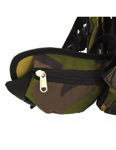 Zaino da Trekking Verde Mimetico 100 L in Tessuto Oxford