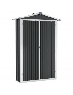 Capanno da Giardino Antracite 116x45x175cm in Acciaio Zincato 2