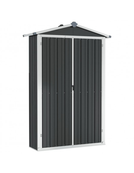 Capanno da Giardino Antracite 116x45x175cm in Acciaio Zincato