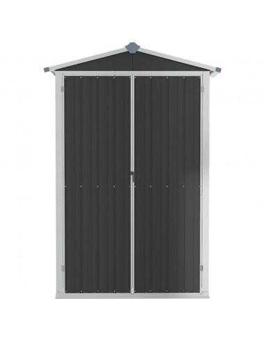 Capanno da Giardino Antracite 116x45x175cm in Acciaio Zincato