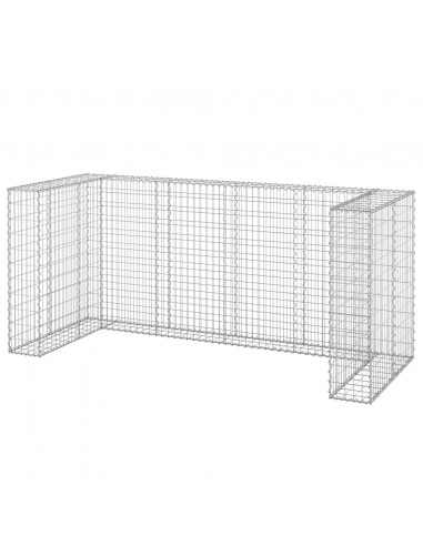 Gabbione per Bidoni in Acciaio Zincato 254x100x110 cm