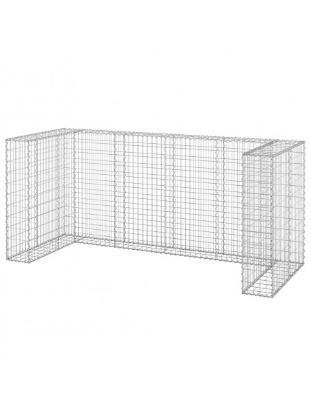 Gabbione per Bidoni in Acciaio Zincato 254x100x110 cm