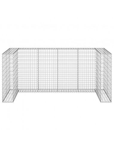Gabbione per Bidoni in Acciaio Zincato 254x100x110 cm