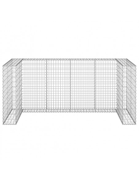 Gabbione per Bidoni in Acciaio Zincato 254x100x110 cm