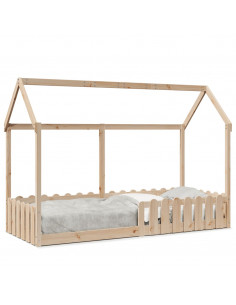 Giroletto Casetta per Bambini 80x200 cm Legno Massello di Pino 2