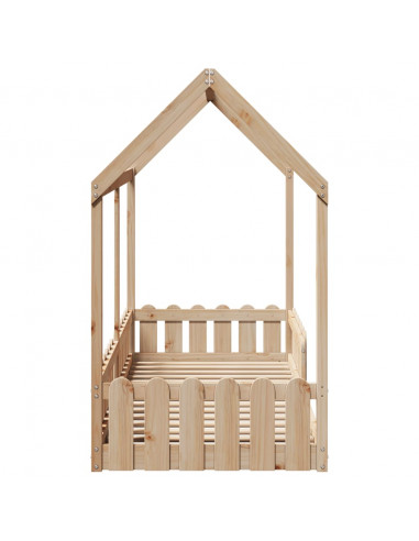 Giroletto Casetta per Bambini 80x200 cm Legno Massello di Pino