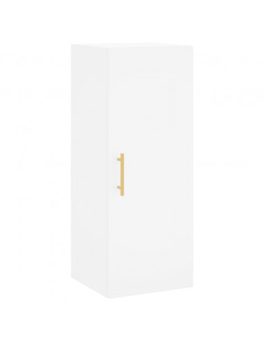 Credenza Bianca 34,5x34x180 cm in Legno Multistrato