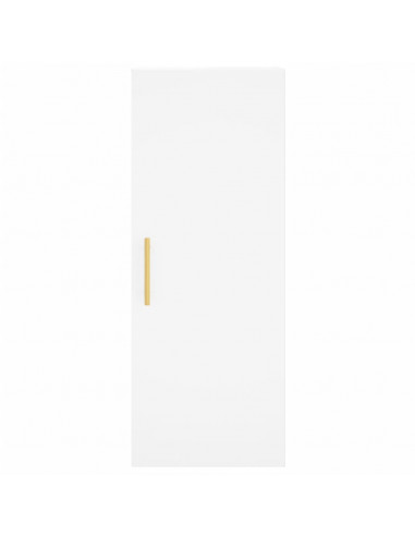 Credenza Bianca 34,5x34x180 cm in Legno Multistrato