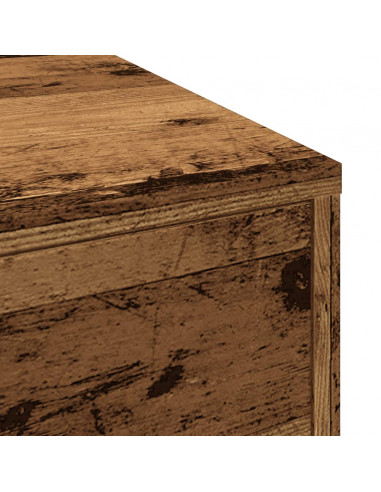 Armadietto da Bagno Stretto con Ruote Rovere Antico Truciolato