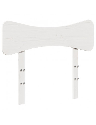 Testiera Bianca 75 cm in Legno Massello di Pino