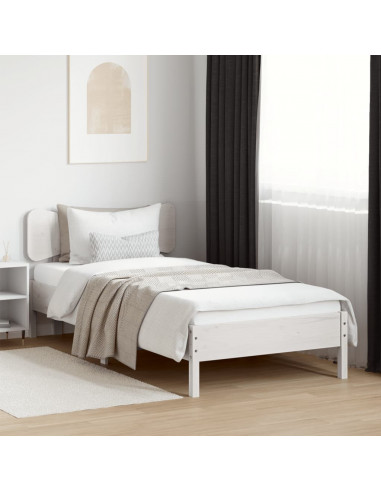 Testiera Bianca 75 cm in Legno Massello di Pino