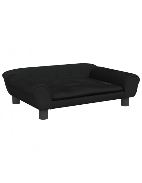 Lettino per Cani Nero 70x48x22 cm in Velluto