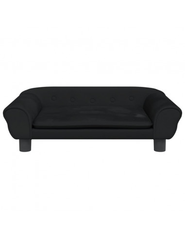 Lettino per Cani Nero 70x48x22 cm in Velluto