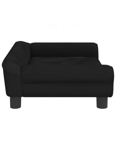 Lettino per Cani Nero 70x48x22 cm in Velluto