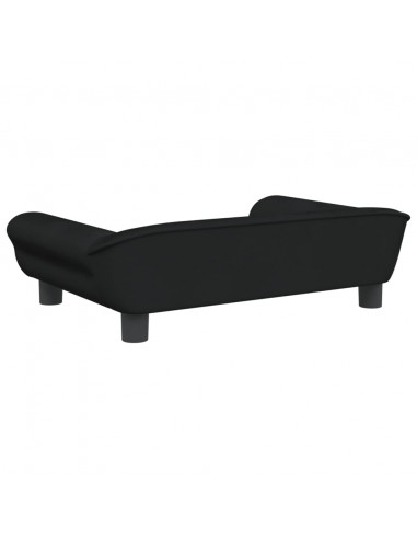 Lettino per Cani Nero 70x48x22 cm in Velluto