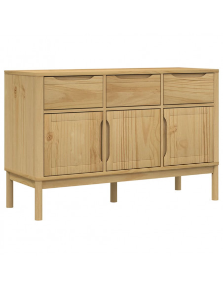 Credenza FLORO Marrone Cera 114x43x74 cm in Legno di Pino