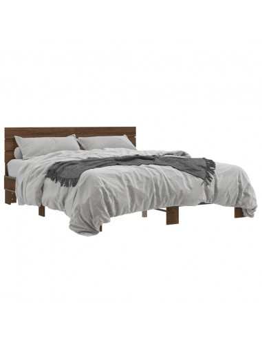 Giroletto Rovere Marrone 160x200cm in Legno Multistrato Metallo