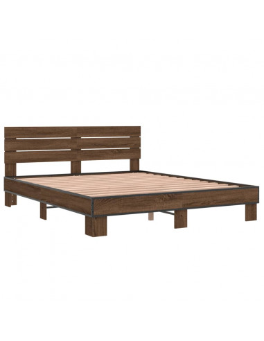 Giroletto Rovere Marrone 160x200cm in Legno Multistrato Metallo