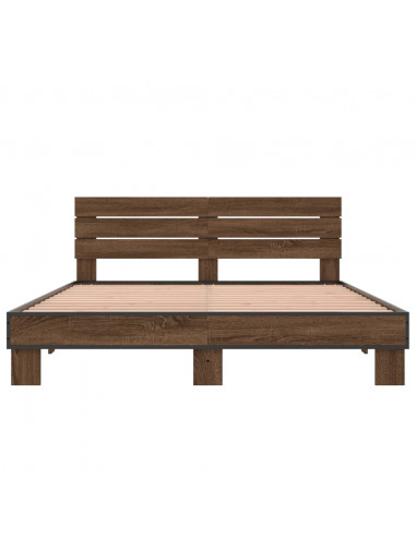 Giroletto Rovere Marrone 160x200cm in Legno Multistrato Metallo