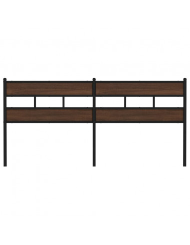 Testiera di Ricambio Rovere Marrone 180 cm in Acciaio e Truciolato