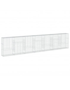 Cesto Gabbione con Copertura 700x50x150 cm in Ferro Zincato 2