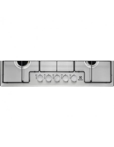 ELECTROLUX Piano Cottura EGS7534X a Gas da 75 cm 5 fuochi Bruciatori Fiamma Pura 1 bruciatore WOK Griglie speciali in estetica n