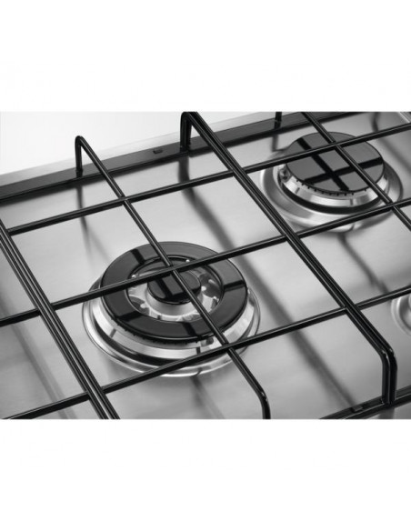 ELECTROLUX Piano Cottura EGS7534X a Gas da 75 cm 5 fuochi Bruciatori Fiamma Pura 1 bruciatore WOK Griglie speciali in estetica n