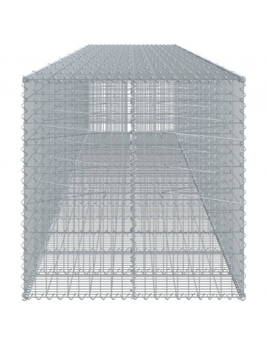 Cesto Gabbione con Copertura 750x100x100 cm in Ferro Zincato