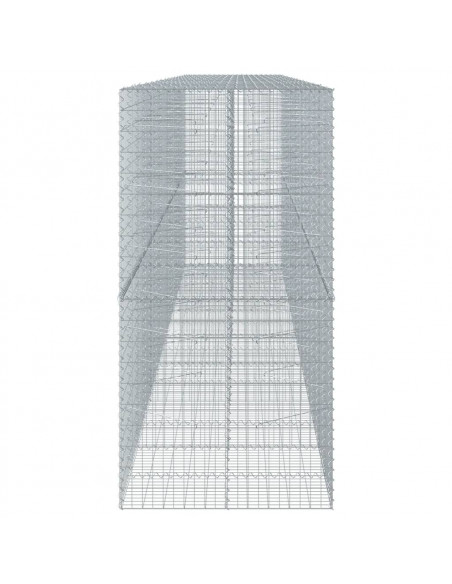 Cesto Gabbione con Copertura 750x100x200 cm in Ferro Zincato