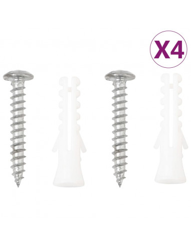 Ganci per Cesti Pensili con Fioriere 4 pz Nero in Acciaio