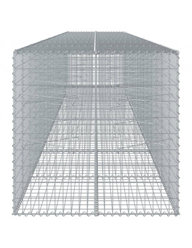 Cesto Gabbione con Copertura 800x100x100 cm in Ferro Zincato