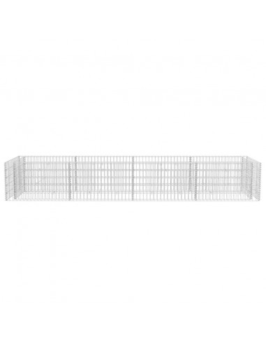 Gabbione Letto Rialzato da Giardino in Acciaio 360x90x50 cm