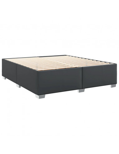 Giroletto a Molle con Materasso Nero 180x200 cm in Similpelle