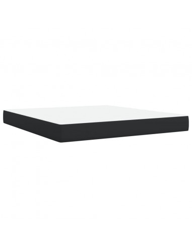 Giroletto a Molle con Materasso Nero 180x200 cm in Similpelle