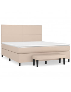 Giroletto a Molle con Materasso Cappuccino 160x200cm Similpelle 2