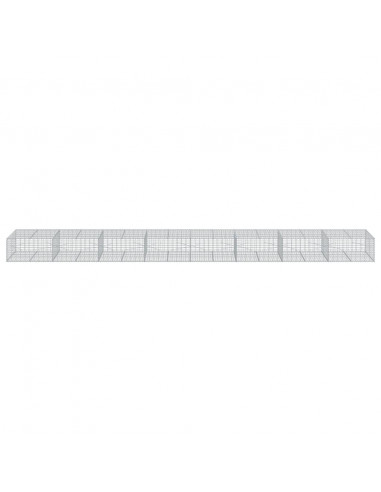 Cesto Gabbione con Copertura 800x100x50 cm Ferro Zincato