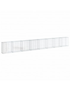 Cesto Gabbione con Copertura 800x50x100 cm Ferro Zincato 2