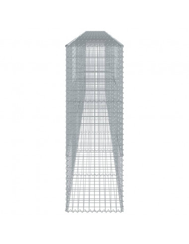 Cesto Gabbione con Copertura 800x50x150 cm in Ferro Zincato