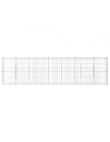 Cesto Gabbione con Copertura 800x50x200 cm Ferro Zincato