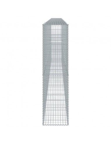 Cesto Gabbione con Copertura 800x50x200 cm Ferro Zincato