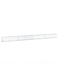 Cesto Gabbione con Copertura 800x50x50 cm Ferro Zincato 2