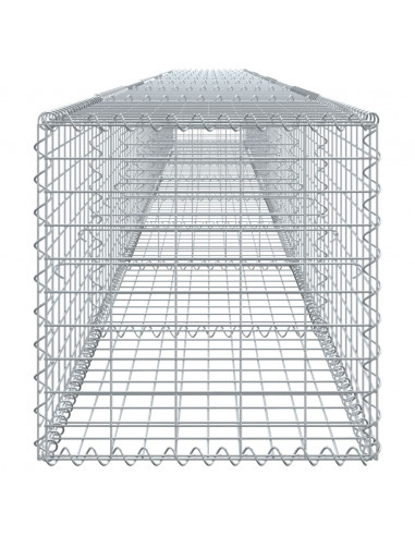 Cesto Gabbione con Copertura 800x50x50 cm Ferro Zincato