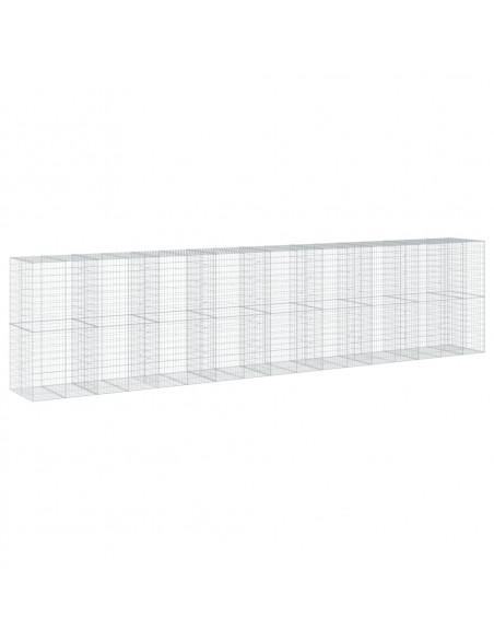 Cesto Gabbione con Copertura 850x100x200 cm in Ferro Zincato