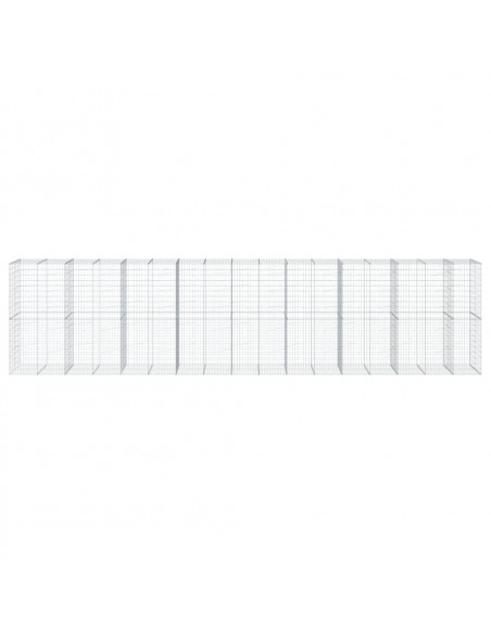 Cesto Gabbione con Copertura 850x100x200 cm in Ferro Zincato